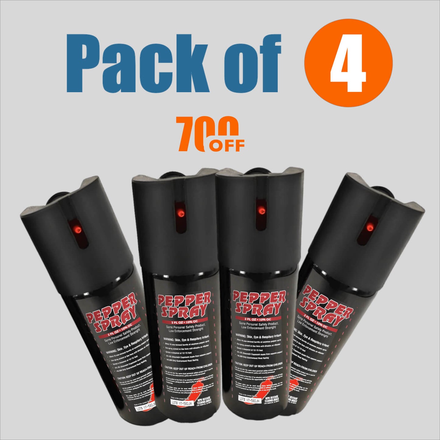 Pack of 4 - (20 ml) Pepper Spray