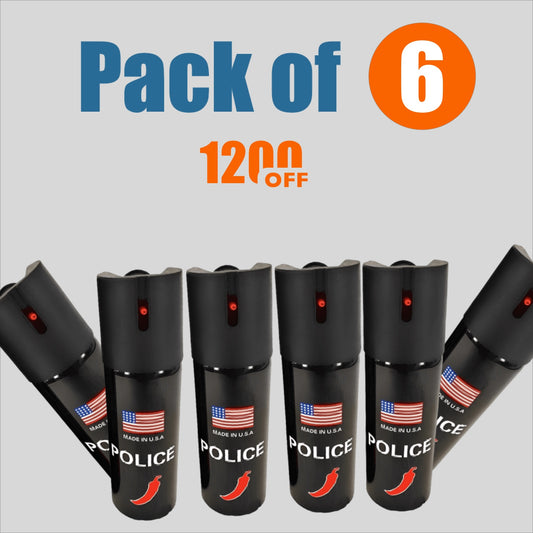 Pack of 6 - 60ml Pepper Spray