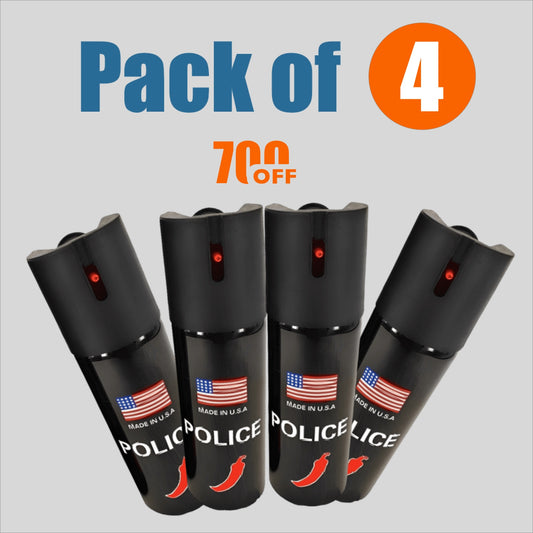 Pack of 4 - 60ml Pepper Spray