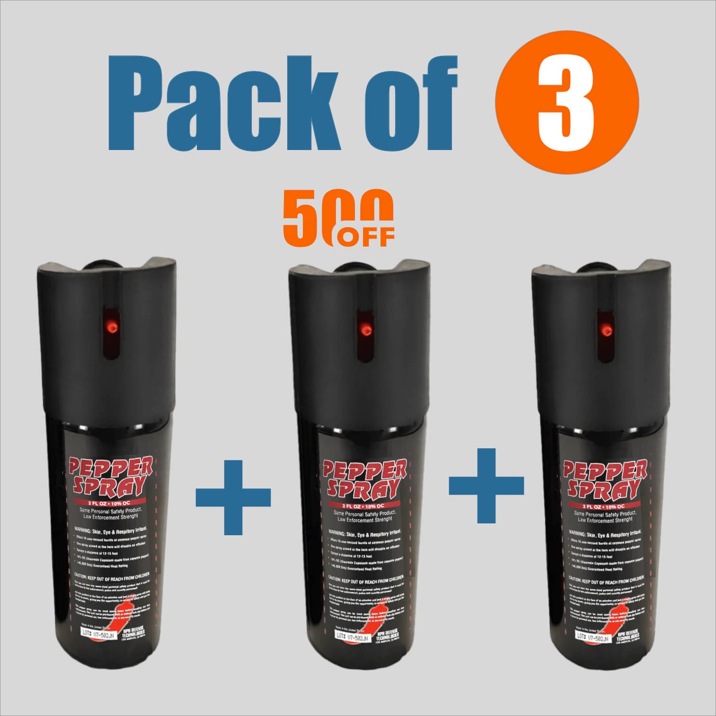 Pack of 3 -  (60 ml) Pepper Spray